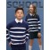 Sweater Knitted Children's Amarobaby Strip, Height 128 cm, Blue Color