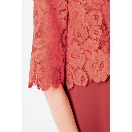 Female dress, size 42, coral color-5