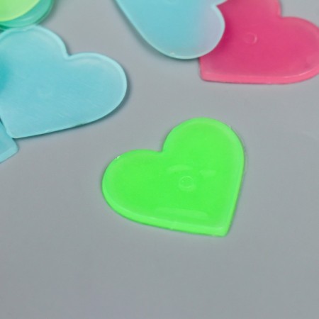 Stick phosphorus plastic "Hearts" set 40 pcs mix 17x12 cm-2