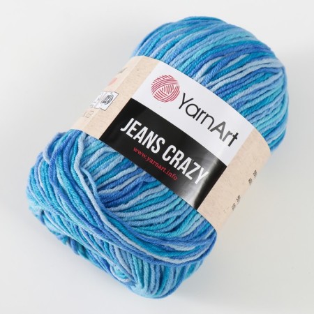 Yarn "Jeans Crazy" 55% cotton, 45% acrylic 160m/50g (8212 Blue-gray)-1