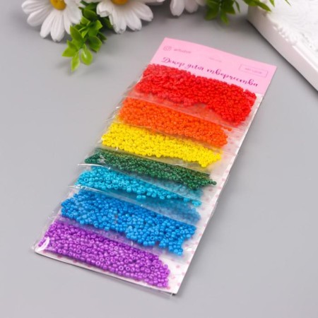 Round size 12/0 "Bright colors" 7 colors x 10 grams-3