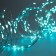 Garland "Curtain" 2.8 × 3 m dew on hooks, with a remote control, IP20, silver thread, 300 LED, glow aquamarine, 8 modes, USB