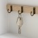 Klyuchnitsa tree 7 hooks "House. Patterns. Key" White with gold 22x8x30 cm