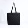 Soper bag with zipper, black color