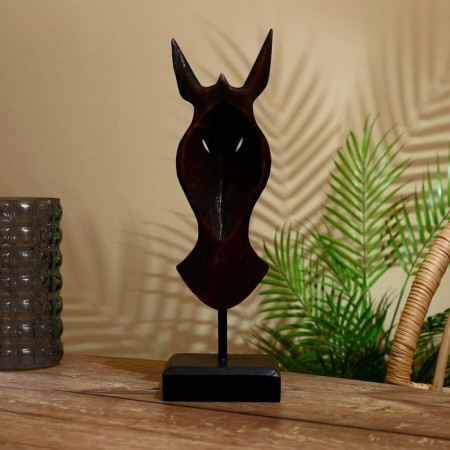 Mask "Zebra" on a stand, Albezia 40 cm-3