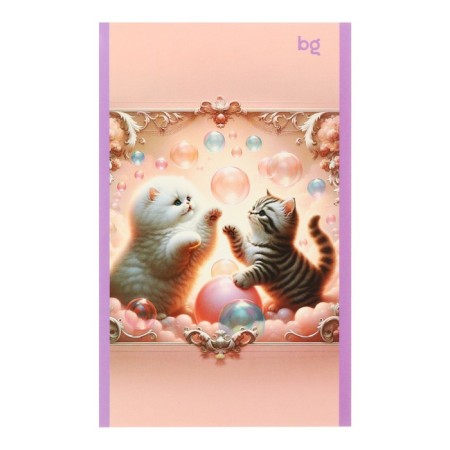 Notepad A6, 24 sheets in a cage on a clip "Girls", covered Cardboard, block 60 g/m2, mix-10