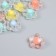 Plastic beads "Flower with colored middle" Gloss Mix 20 g 1.7x1.7x1 cm