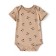Body baby with short sleeve, beige color, height 74