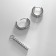 Earrings with Xuping rhinestones with a suspension, white color in silver