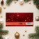 Money envelope "Happy New Year!" Festive wreath, red background 16x8 cm