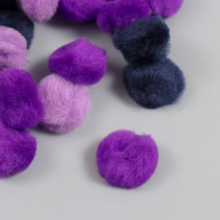 Decor for creativity "Pomponchiki. Lilac fog" d = 2.5 cm set 30 pcs-1