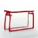 Lightning cosmetic bag, red/transparent color