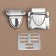Bag's fastener, 3.3 × 3.8 cm, silver color