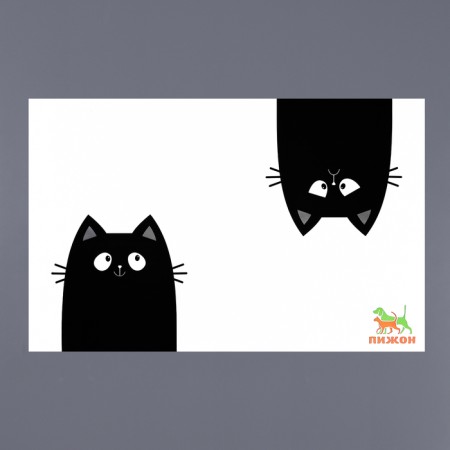 Rug for a bowl "Pigger" 43 x 28 cm "Black Cat"-2
