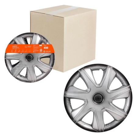 Wheel caps 16 "Airline" Joy +", silver-black, carbon, in a set 2 pieces