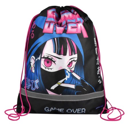 A bag for shoes 480 x 360 mm, Phoenix, sublimation, reflective strip, "cyber-anime"