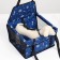 Car Seats for animals 40*30*25 cm, blue with white paws and bones