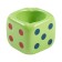 An ashtray for the house "Player bones", for cigarettes and sticks, 8 x 8 cm, green