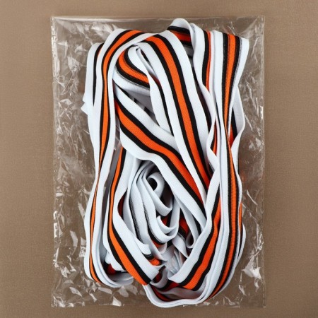 Braid knitted lamps 30 mm, 9.1 ± 0.5 m, white/black/orange color-3