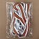 Braid knitted lamps 30 mm, 9.1 ± 0.5 m, white/black/orange color