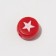 Acrylic bead "Star", 7 × 4 mm, set 10 g, red-white color