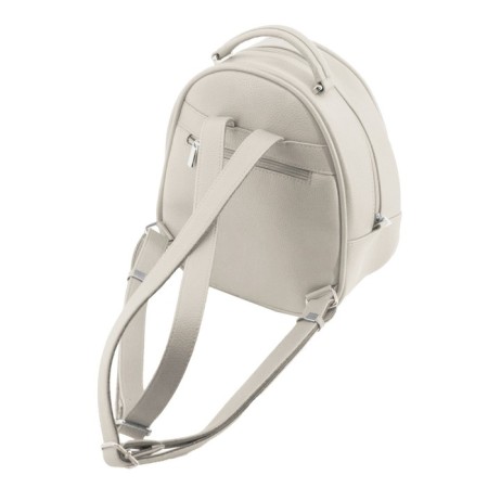 Women's backpack, genuine leather, white 26x23x12 cm-1
