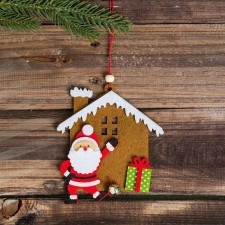 Set for creating a pendant Christmas tree toy made of felt 