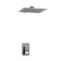 The shower system wasserkraft a12118, built -in, tropical shower, chrome