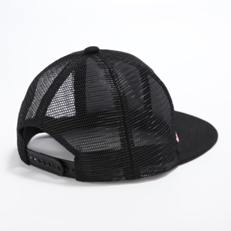 Women's cap with a straight visor "cool", black color, mesh, rr 56, with beads-3