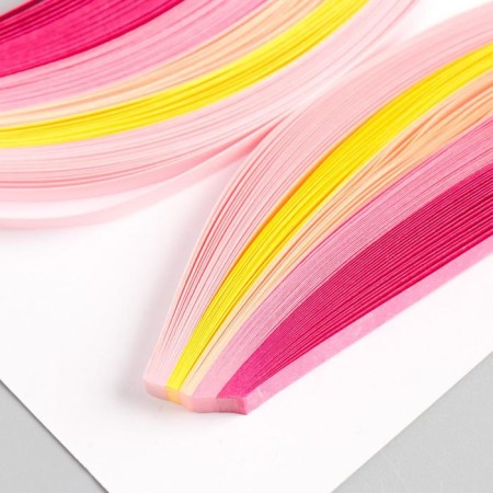 Strips for quilling 100 strips density 120 grams "Pink gradient" w. 0.5 cm dl. 39 cm-4