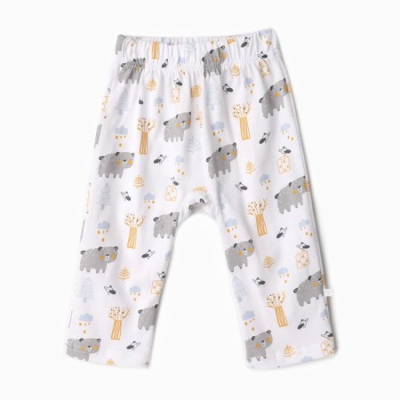 Pants "Bears in the Forest", white/sand color, height 62 cm