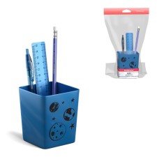 Set of desktop stationery, 3 items, Erichkrause Base Outer Space, blue with a pattern