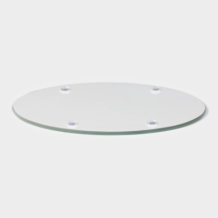 Board cutting New Year's share "Snake", d = 20 cm, glass, with a pattern, white-2