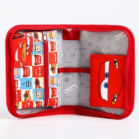 Penal frame, 1 section, 140x210x40 mm, folding pocket, fabric, cars-1