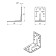 Fitty reinforced corner 90 x 90 x 65 x 2 mm, Gots, small packaging