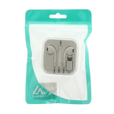 Luazon VBT 1.13 headphones, inserts, microphone, Type-C connector, white-3