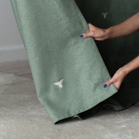 Set of curtains "Fito", size 2x150x270 cm, green color-2