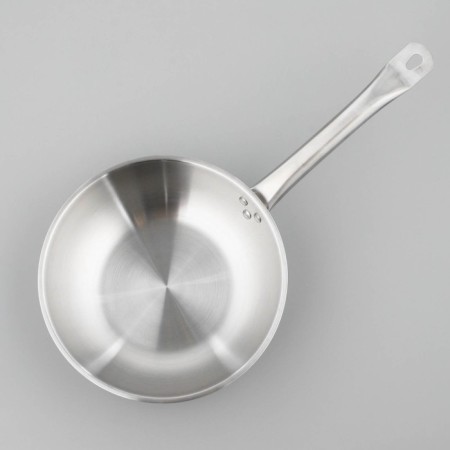 Frown of stainless steel luxstahl, d = 26 cm, h = 7.5 cm, triple bottom, induction-1
