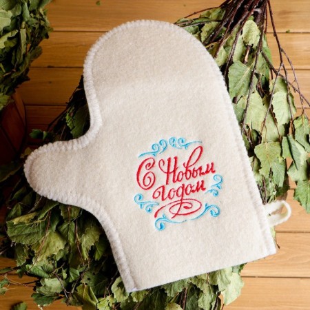 Set "New Year's Park" hat, rug, mitten-3