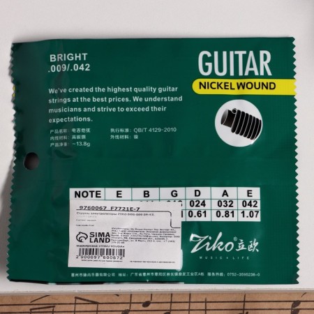Strings of Elektrohitars Ziko Deg-009 09-42, nickel-2