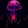 Decor for the Aquarium "Medusa" Silicone, with a neon effect, 10 x 10 x 20.5 cm, pink