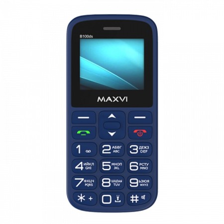 Cell phone Maxvi B100ds, 1.77 ", 1.3MP, Microsd, 2SIM, FM, SOS, Dok. Station, 1000 Mam, Blue-6