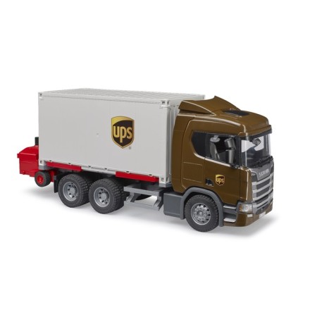 Bruder Scania car, delivery service, with a loader and pallets-3