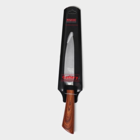 Knife for vegetables kitchen shade Forest, blade 9.5 cm, brown color-3