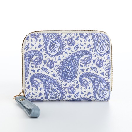 Women's wallet with lightning, blue color-1