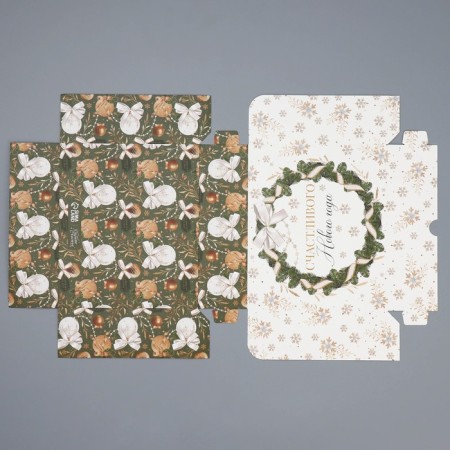 Box for confectionery "New Year's chic", 17 x 20 x 6 cm, New Year-7