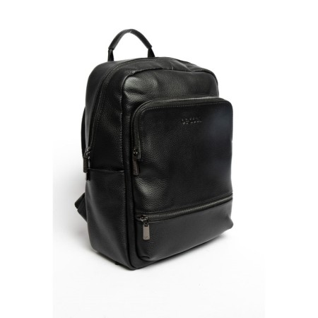 Male backpack, genuine leather, de-gosa black, 27x13x36 cm-1
