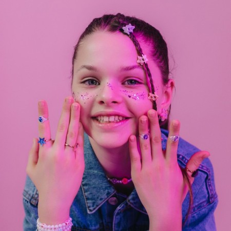 Children's ring "Oval", color mix, size mix-1