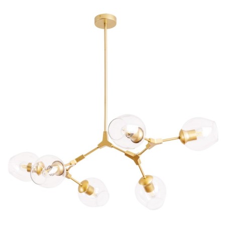 Yuka chandelier, 6x40W E27, color gold