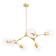 Yuka chandelier, 6x40W E27, color gold